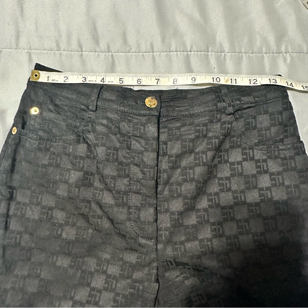 St. John Sport by Marie Gray  Logo Monogram Print Jacquard Pants 4 Classic Style - Picture 11 of 12